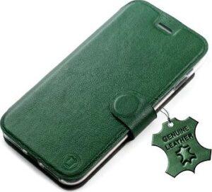 Mobiwear Kožené flip puzdro pre Samsung Galaxy S22 – Zelené – L_GRS